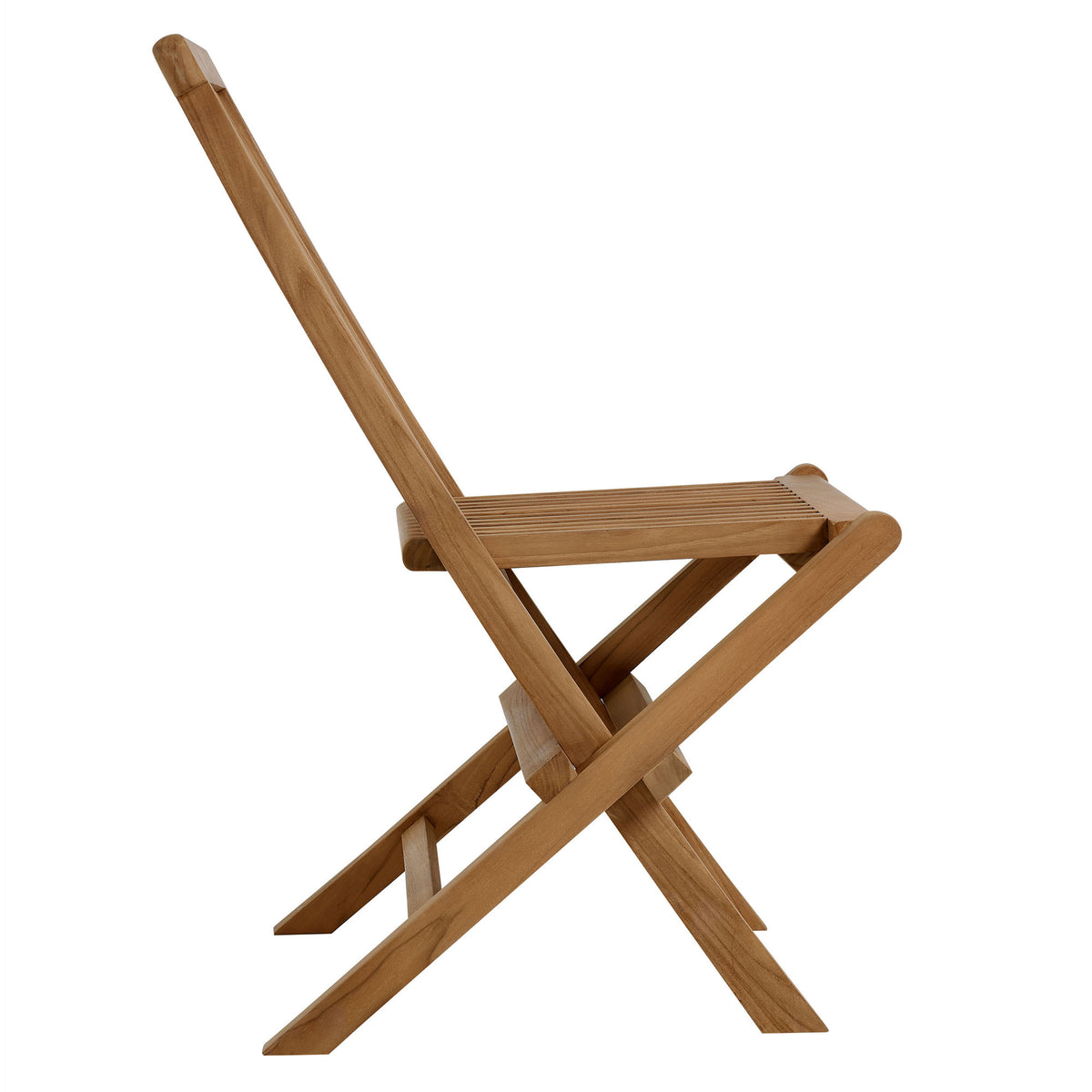 Vienna Outdoor Patio Teak Wood Folding Dining Chairs Set of 4 - Natural