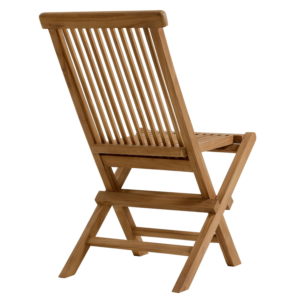 Vienna Outdoor Patio Teak Wood Folding Dining Chairs Set of 4 - Natural