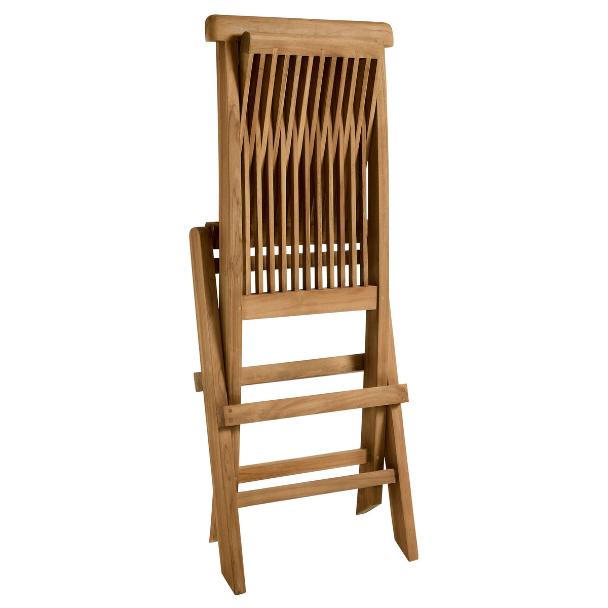 Vienna Outdoor Patio Teak Wood Folding Dining Chairs Set of 4 - Natural