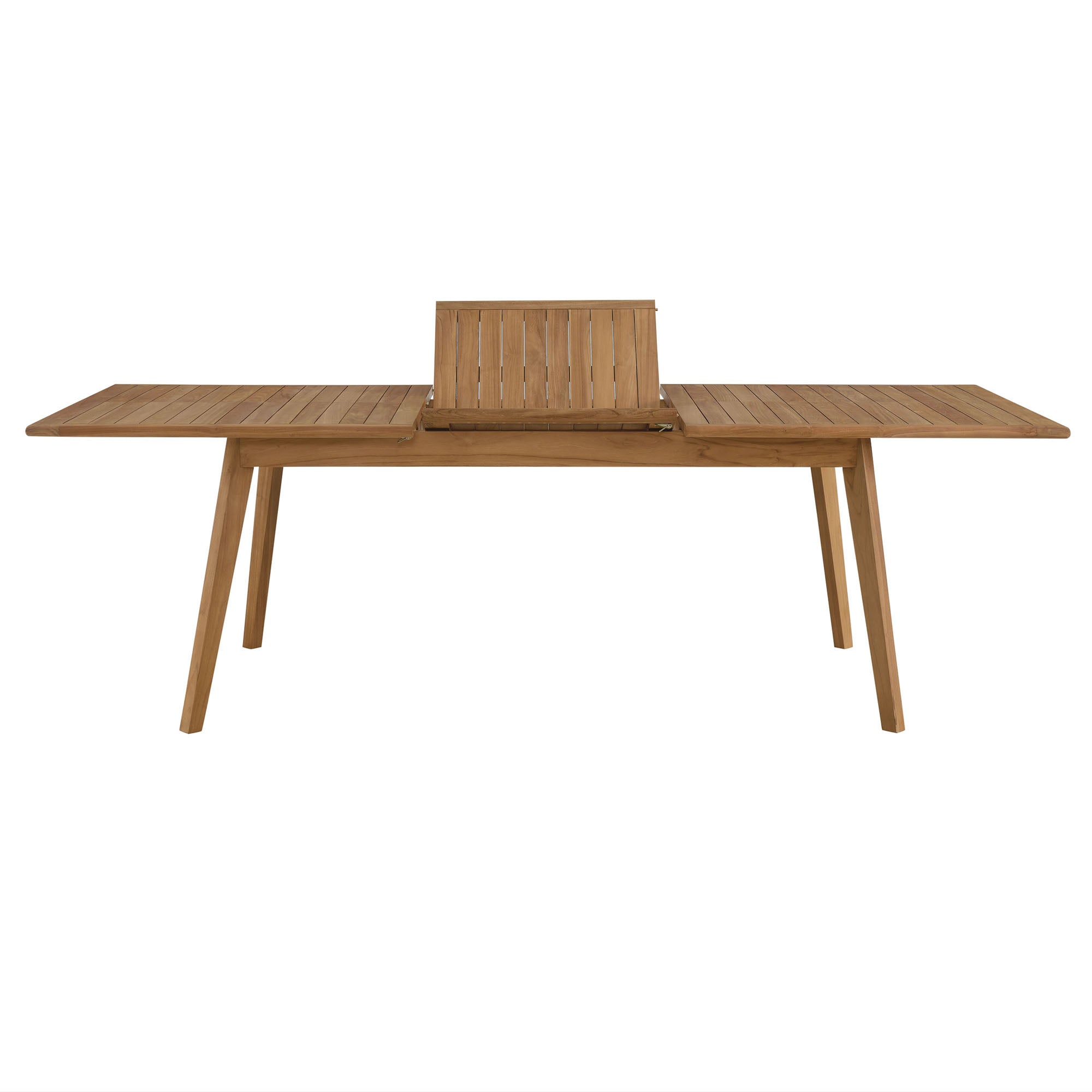 Vienna Outdoor Patio Teak Wood Extendable Dining Table - Natural