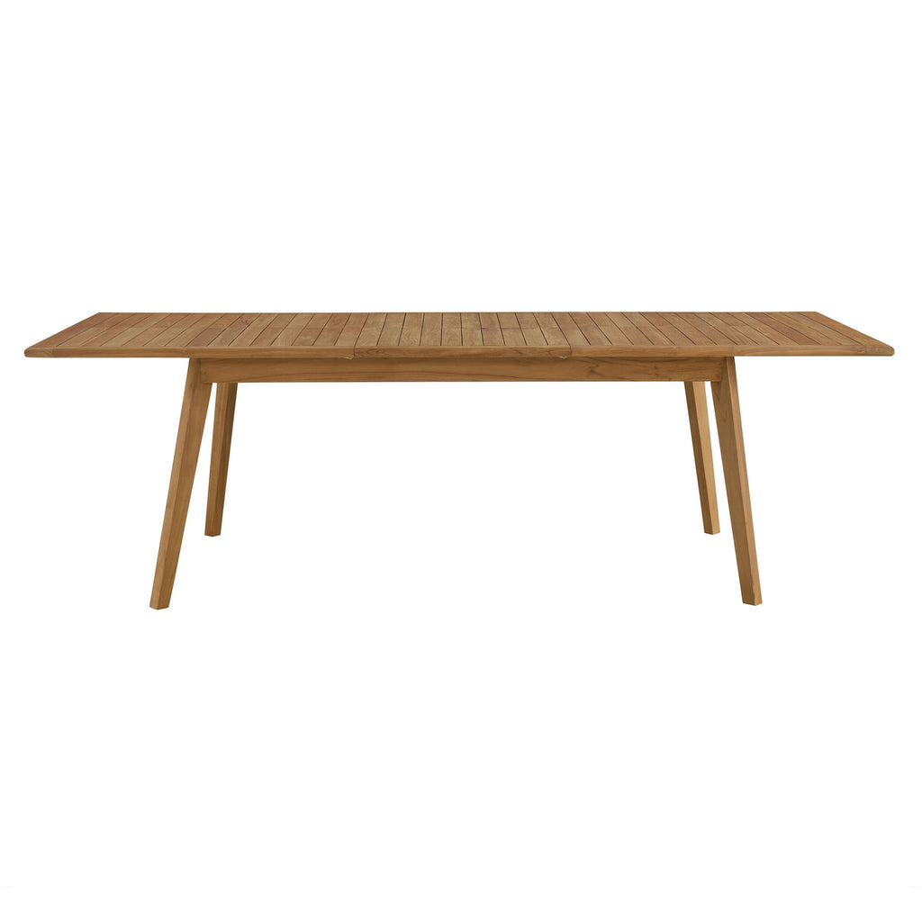 Vienna Outdoor Patio Teak Wood Extendable Dining Table - Natural