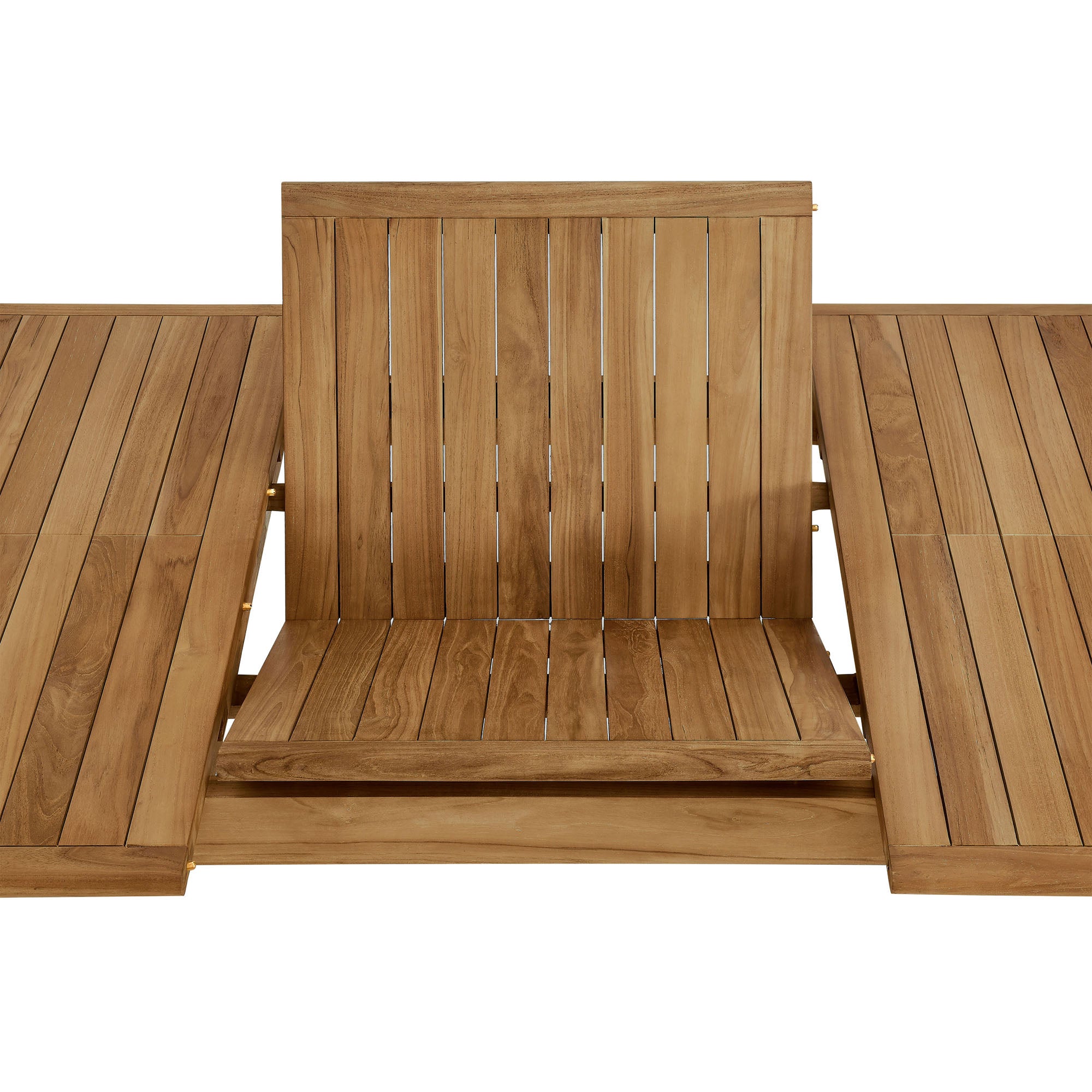 Vienna Outdoor Patio Teak Wood Extendable Dining Table - Natural