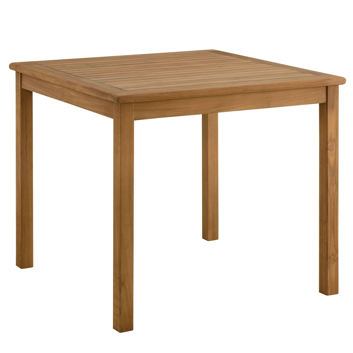 Vienna 34" Square Outdoor Patio Teak Wood Dining Table - Natural