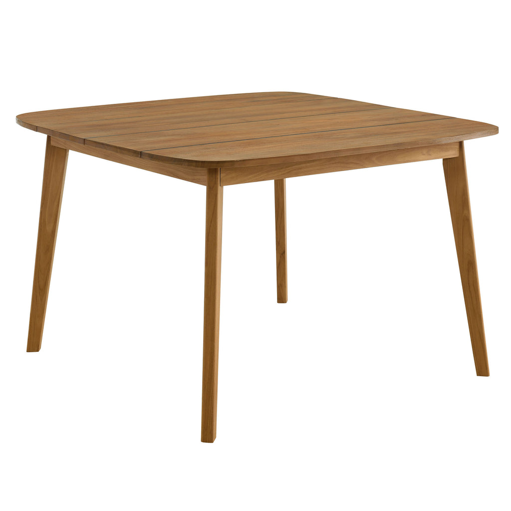 Vienna 46" Square Outdoor Patio Teak Wood Dining Table - Natural