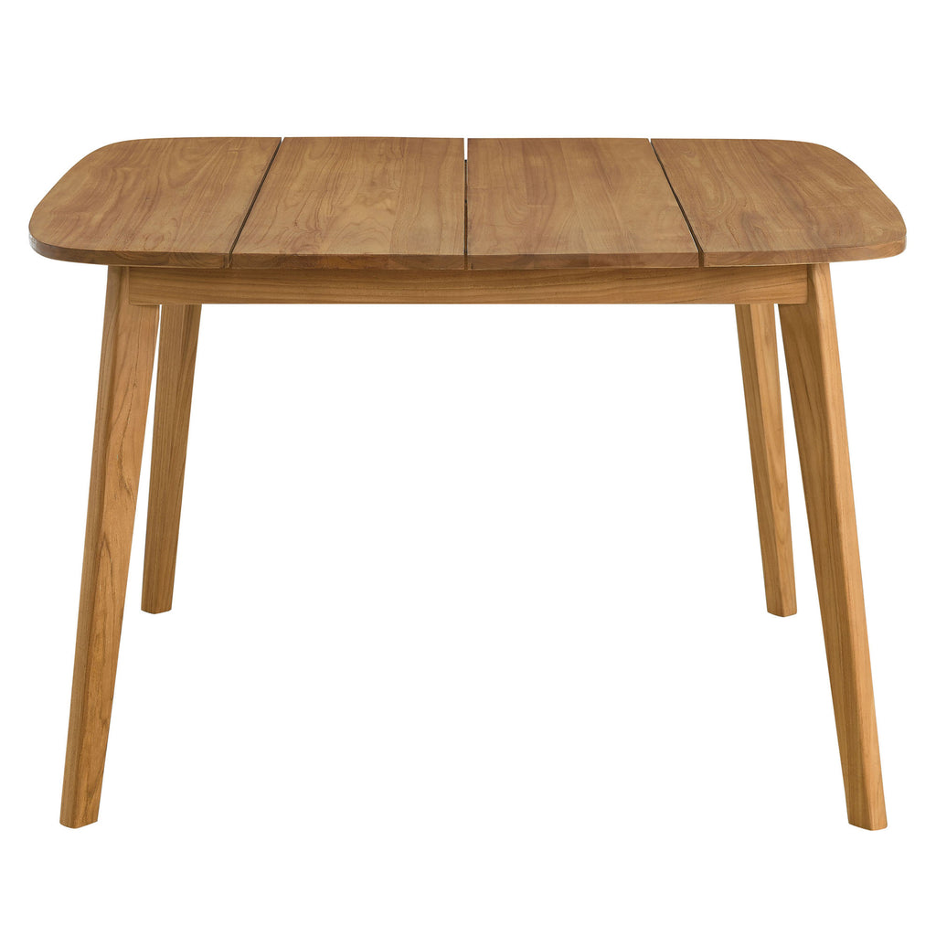 Vienna 46" Square Outdoor Patio Teak Wood Dining Table - Natural