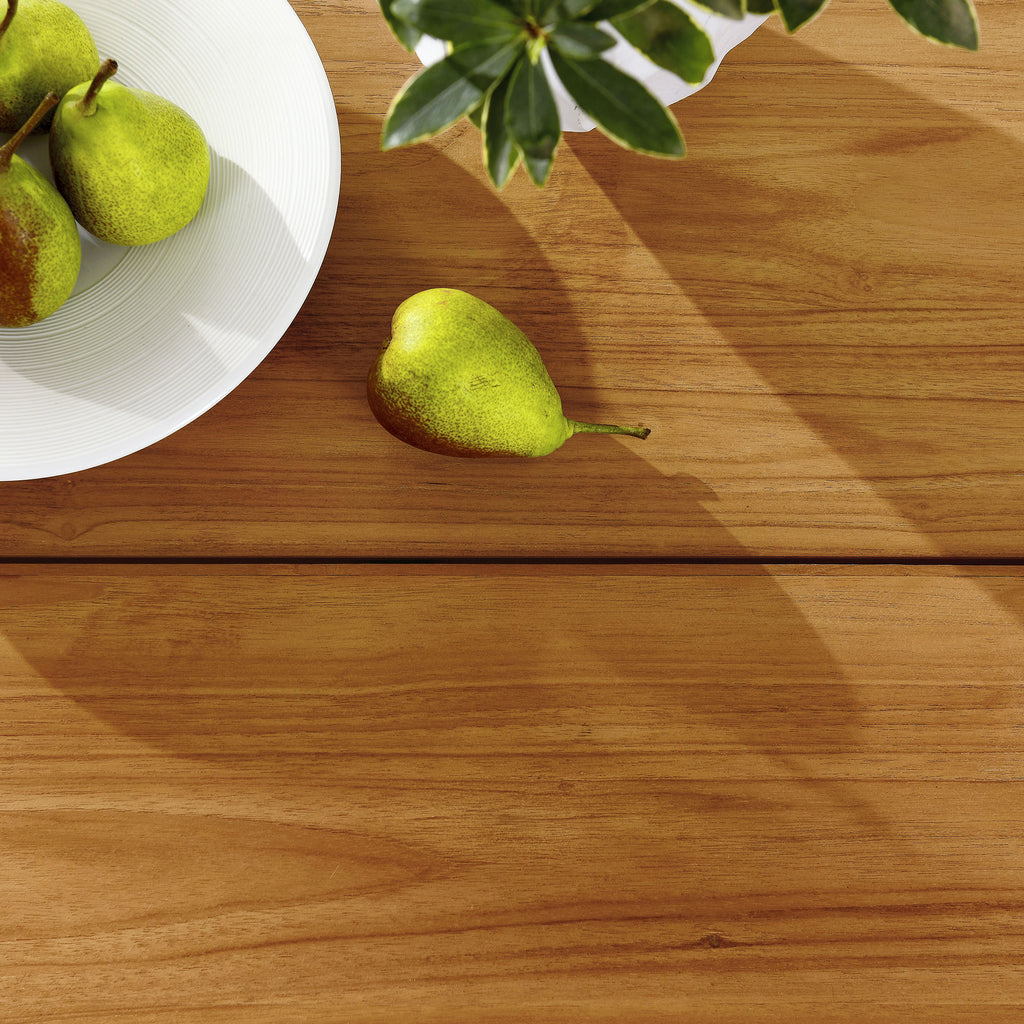 Vienna 46" Square Outdoor Patio Teak Wood Dining Table - Natural