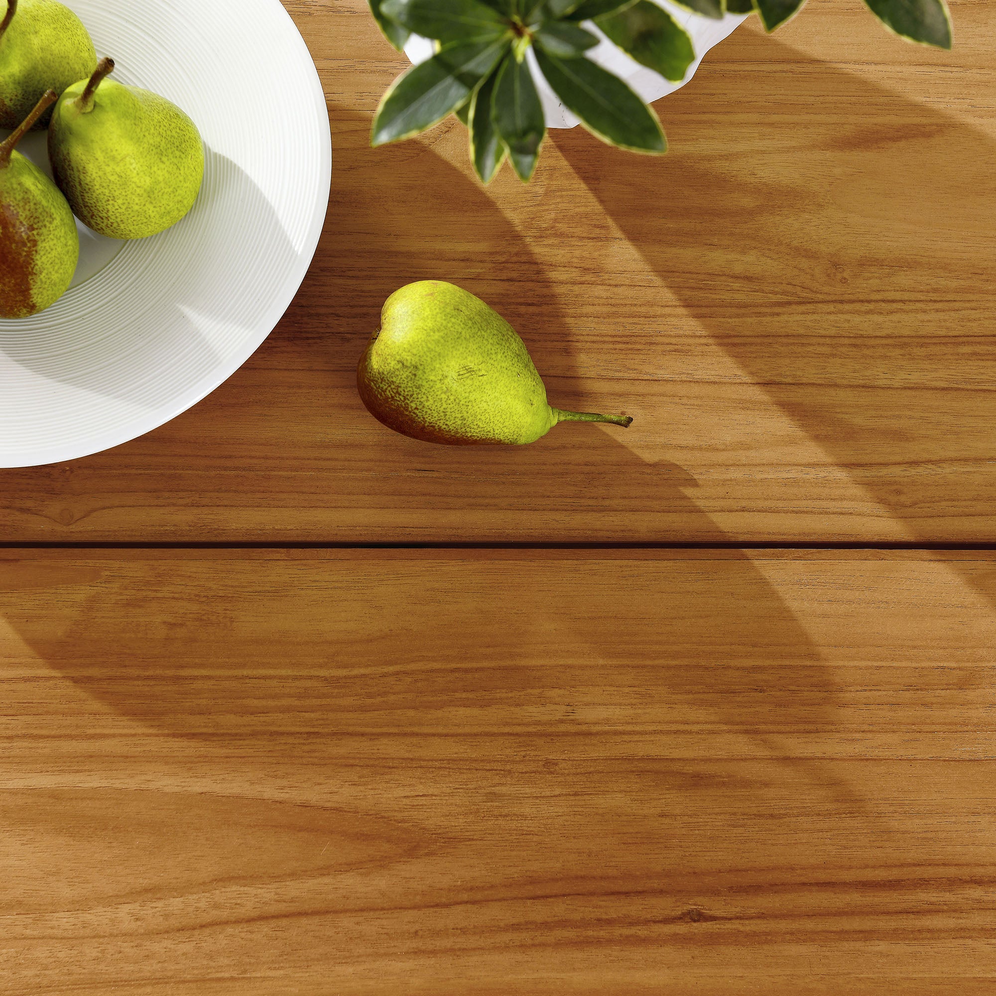 Vienna 46" Square Outdoor Patio Teak Wood Dining Table - Natural