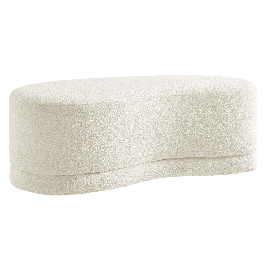 Nimbus 48" Upholstered Ottoman Bench - Cream