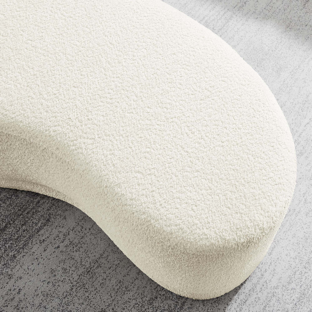 Nimbus 48" Upholstered Ottoman Bench - Cream