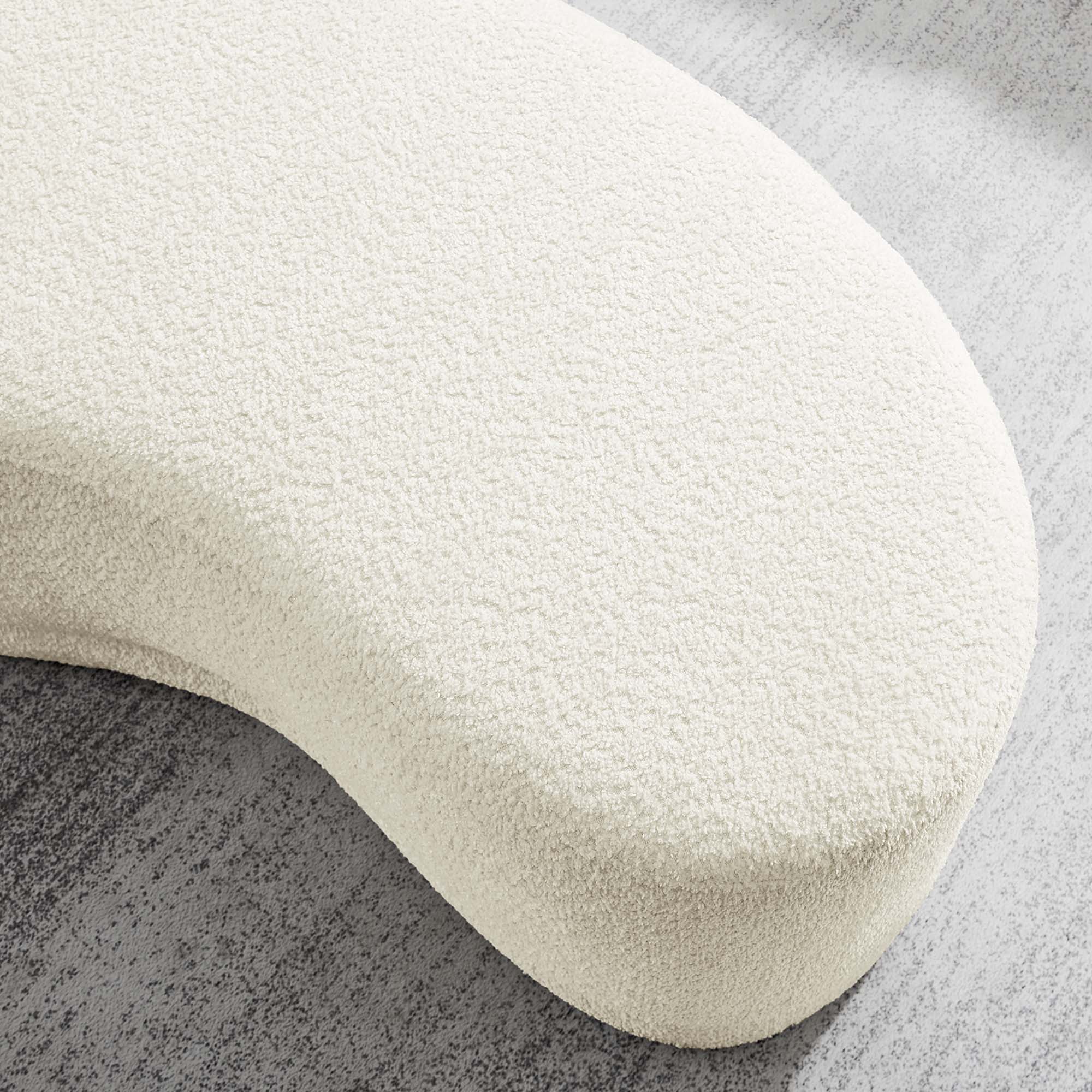 Nimbus 48" Upholstered Ottoman Bench - Cream