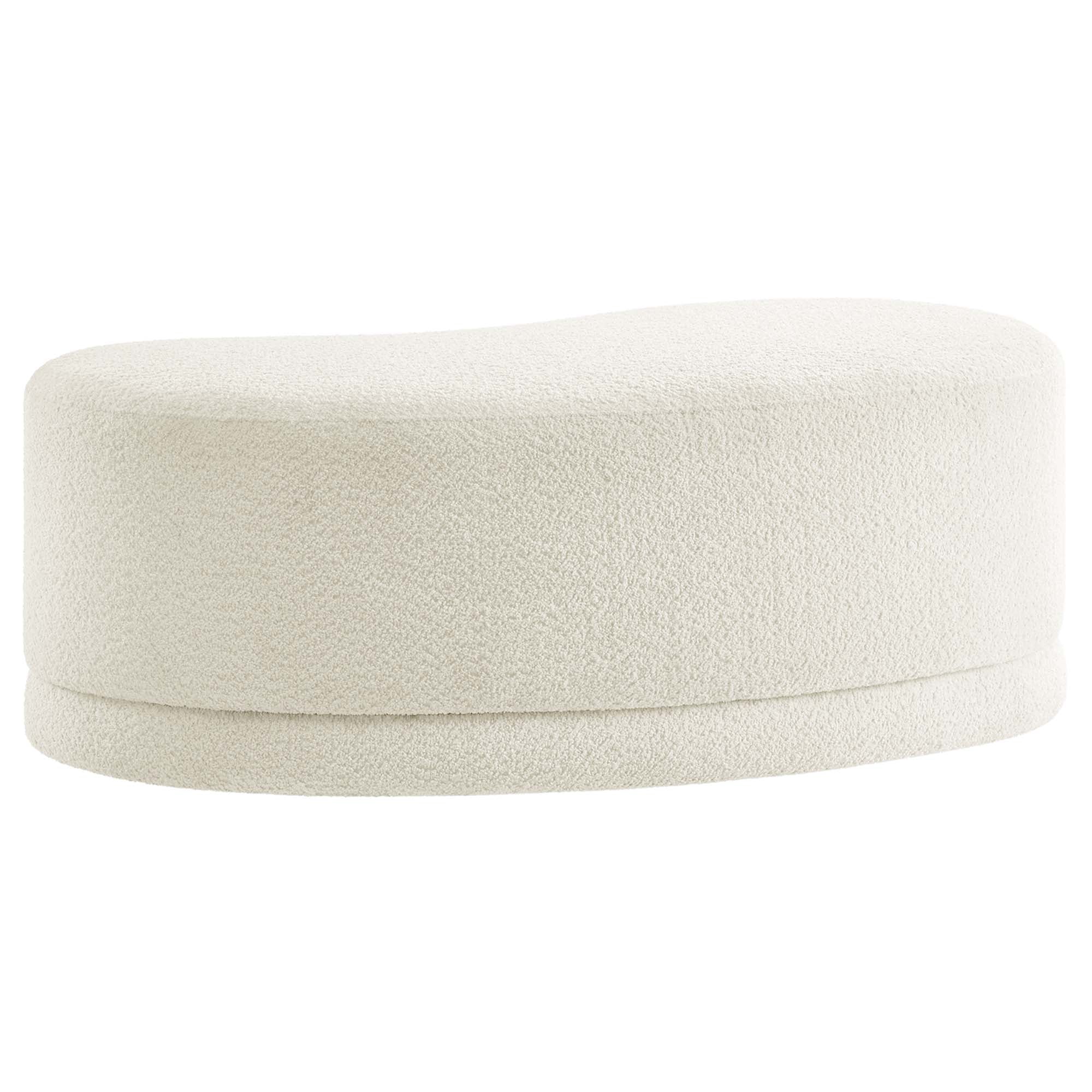Nimbus 48" Upholstered Ottoman Bench - Cream