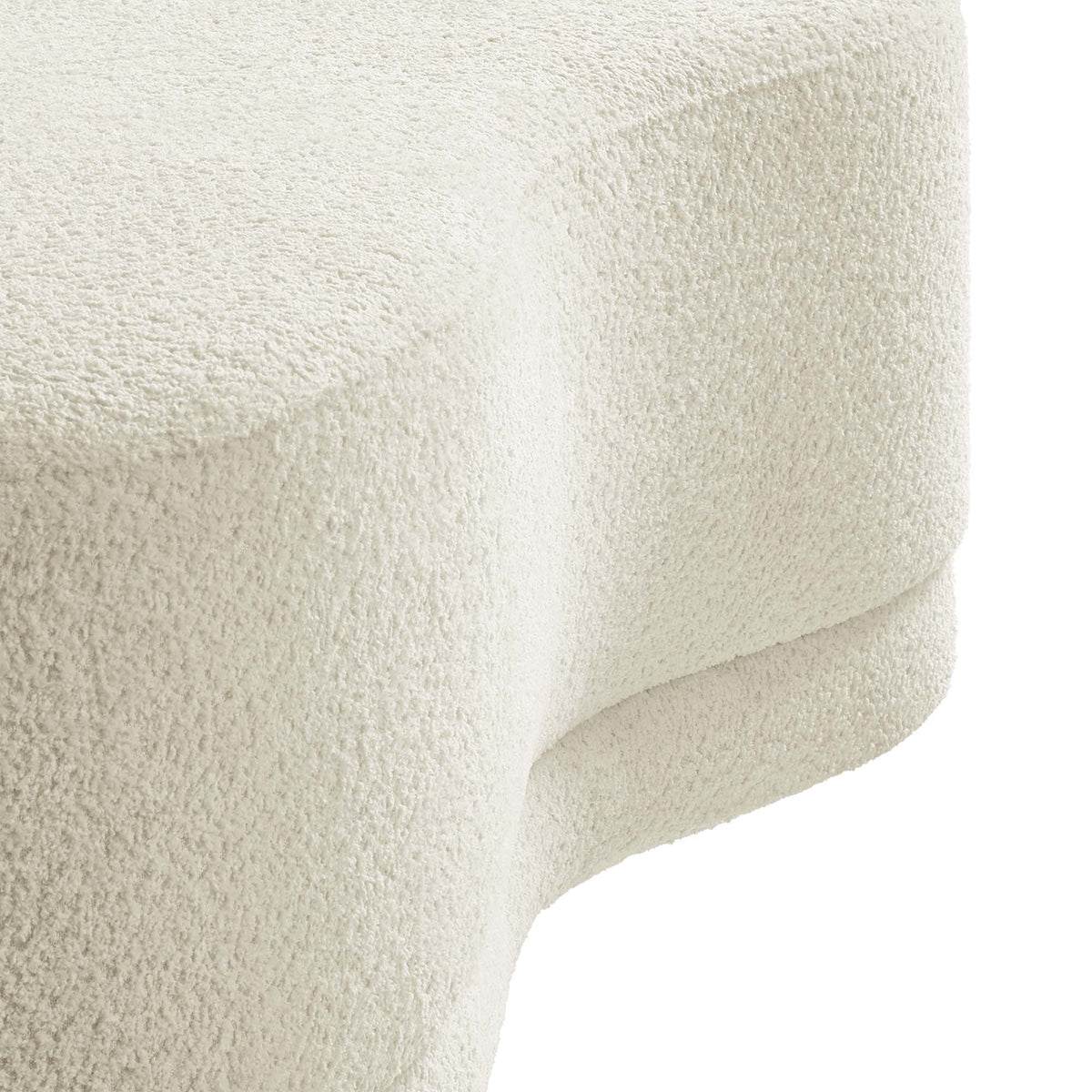 Nimbus 48" Upholstered Ottoman Bench - Cream