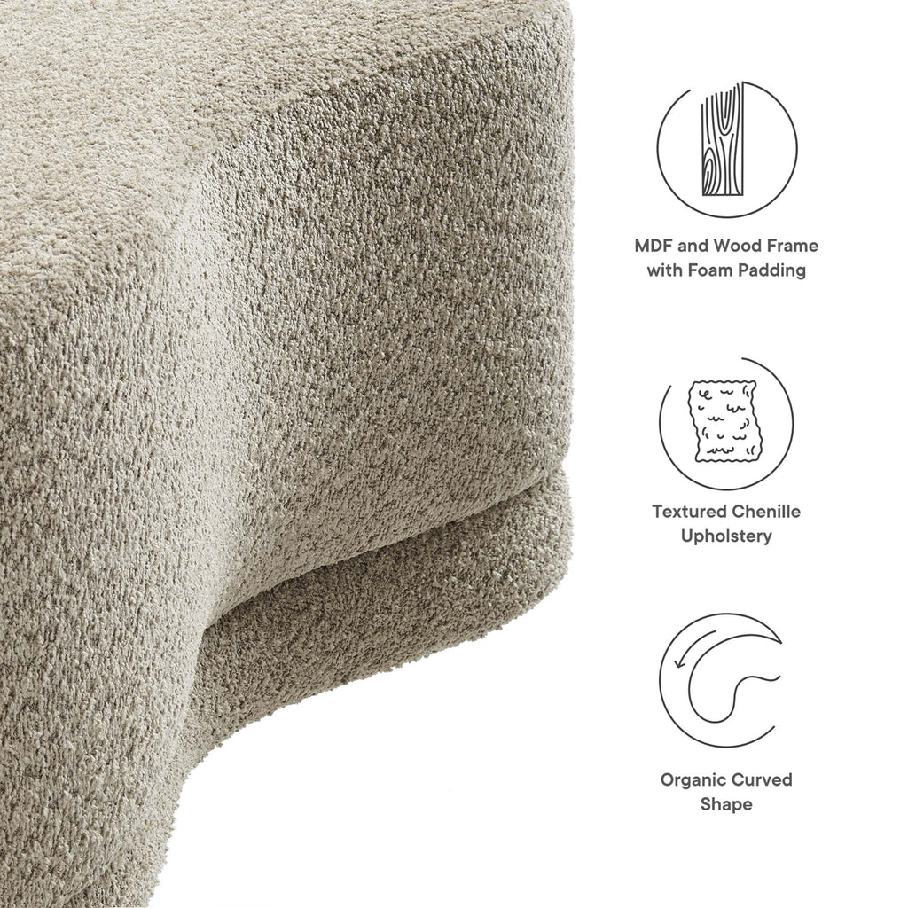 Nimbus 48" Upholstered Ottoman Bench - Oat
