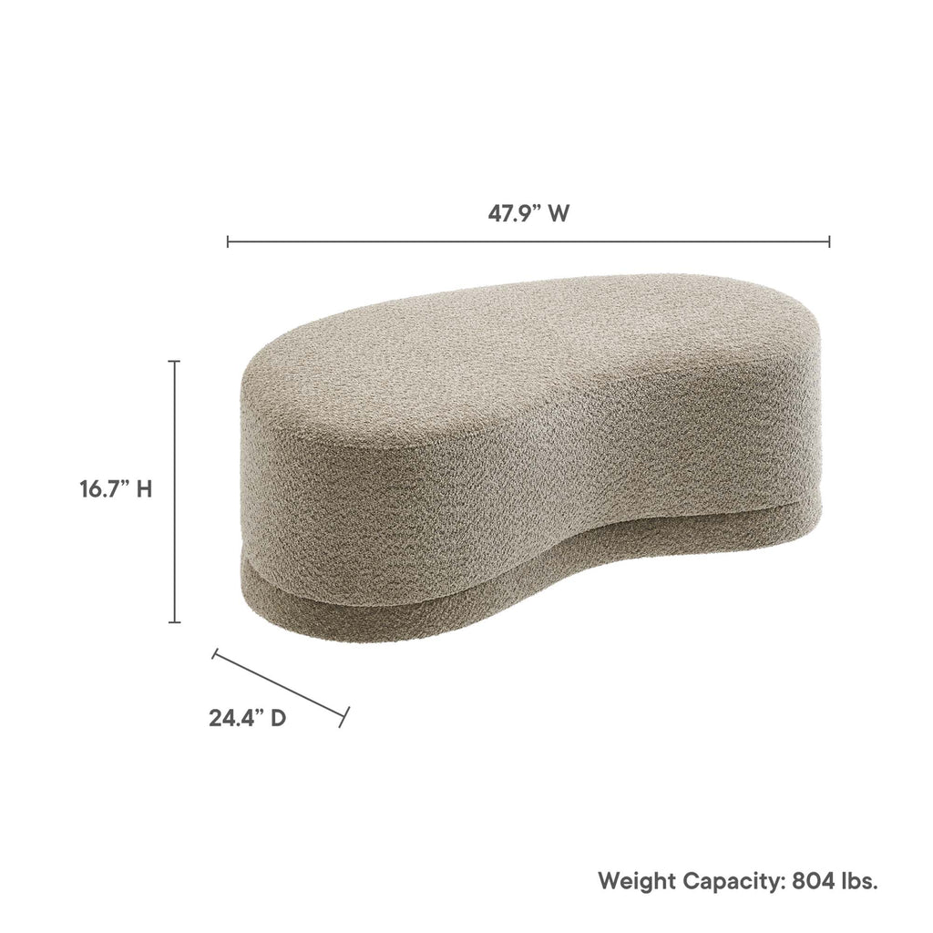 Nimbus 48" Upholstered Ottoman Bench - Oat