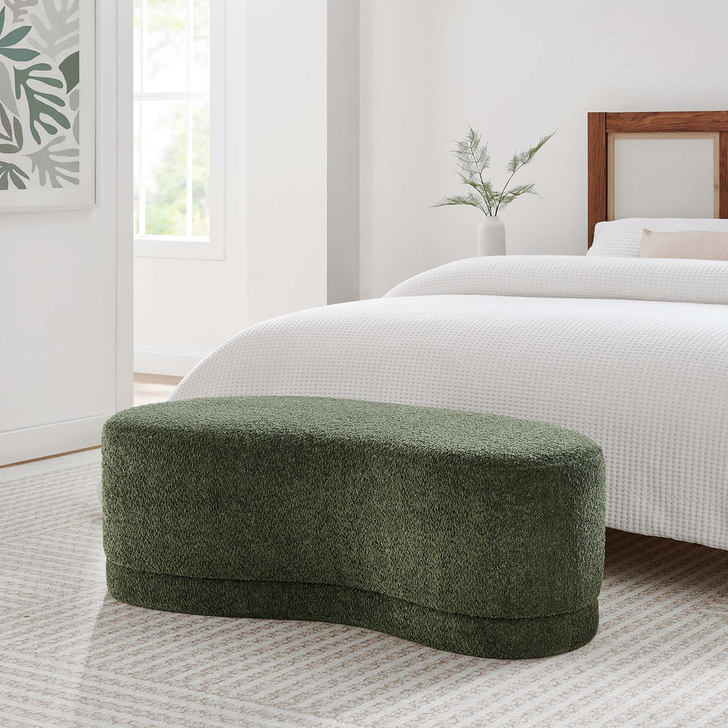 Nimbus 48" Upholstered Ottoman Bench - Sage