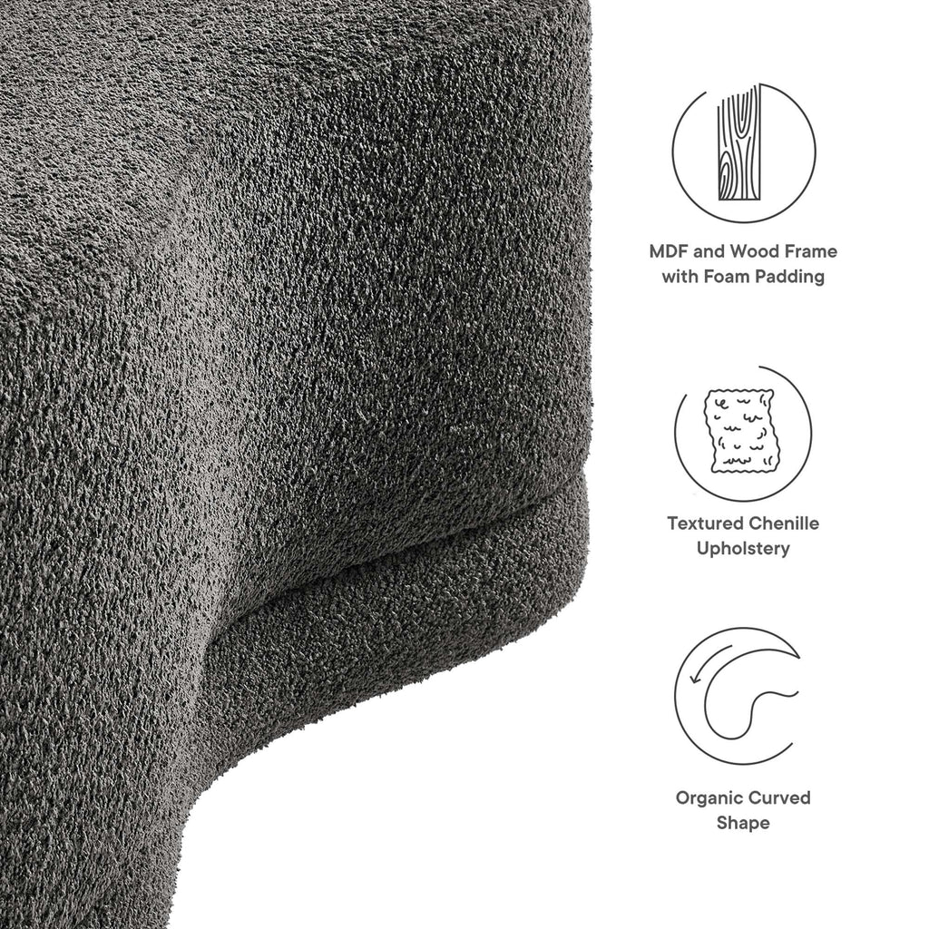 Nimbus 48" Upholstered Ottoman Bench - Cast Slate