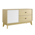 Nectar 43" Wood Grain Accent Cabinet - Natural White
