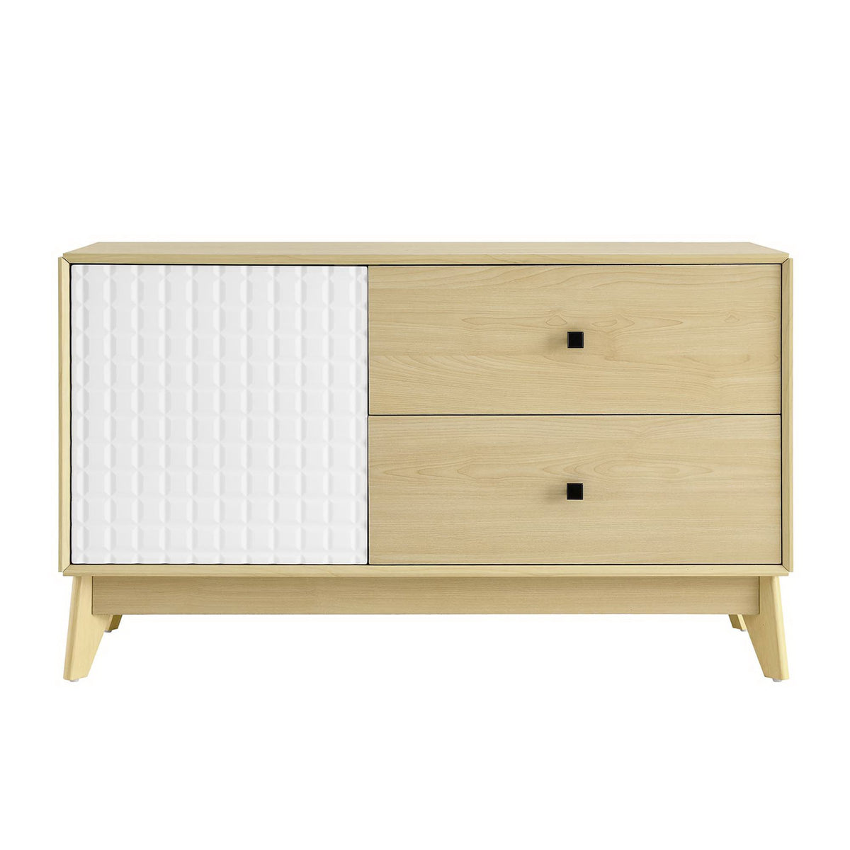 Nectar 43" Wood Grain Accent Cabinet - Natural White