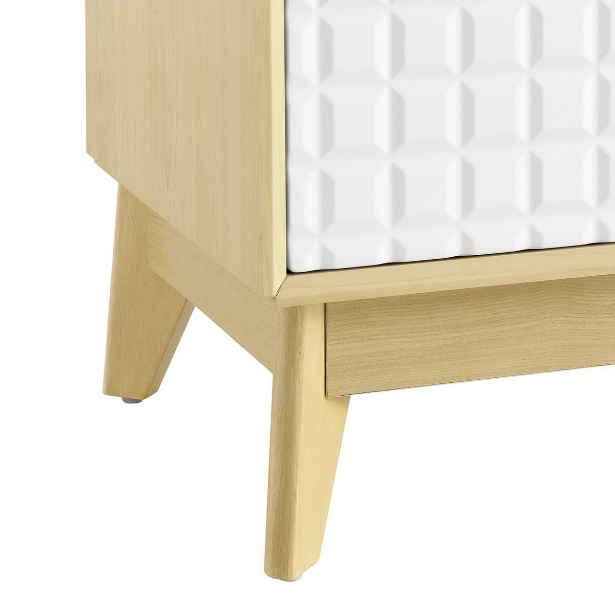 Nectar 43" Wood Grain Accent Cabinet - Natural White