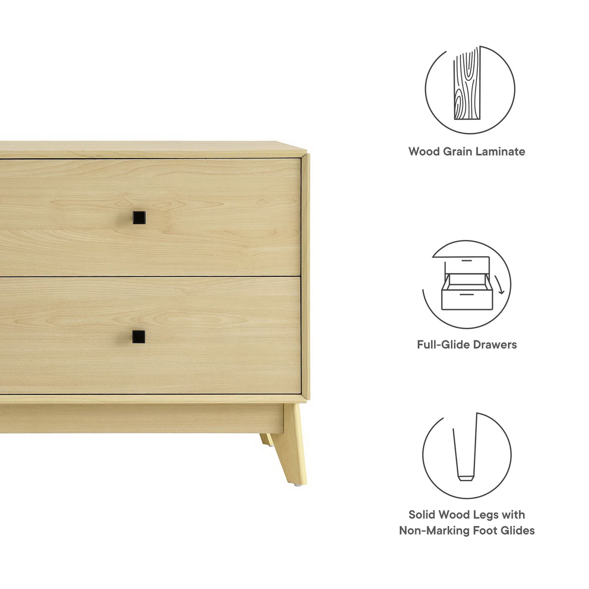 Nectar 43" Wood Grain Accent Cabinet - Natural White