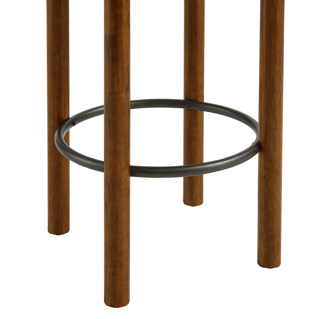 Fable Boucle Fabric Counter Stools Set of 2 - Walnut Ivory