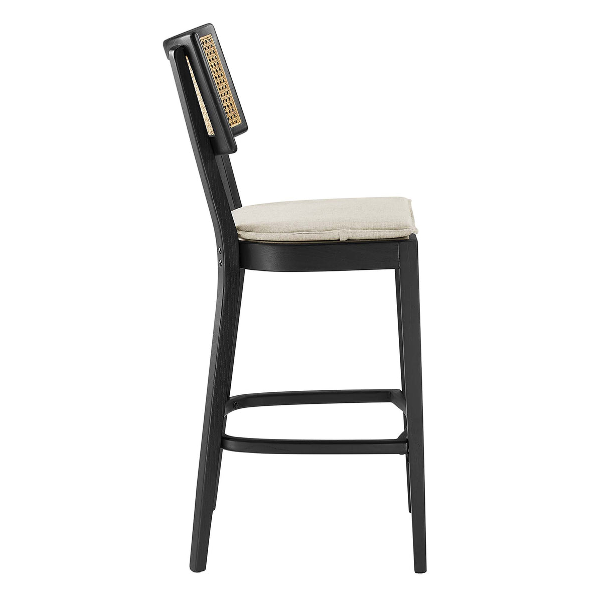 Caledonia Wood Bar Stools Set of 2 - Black Beige