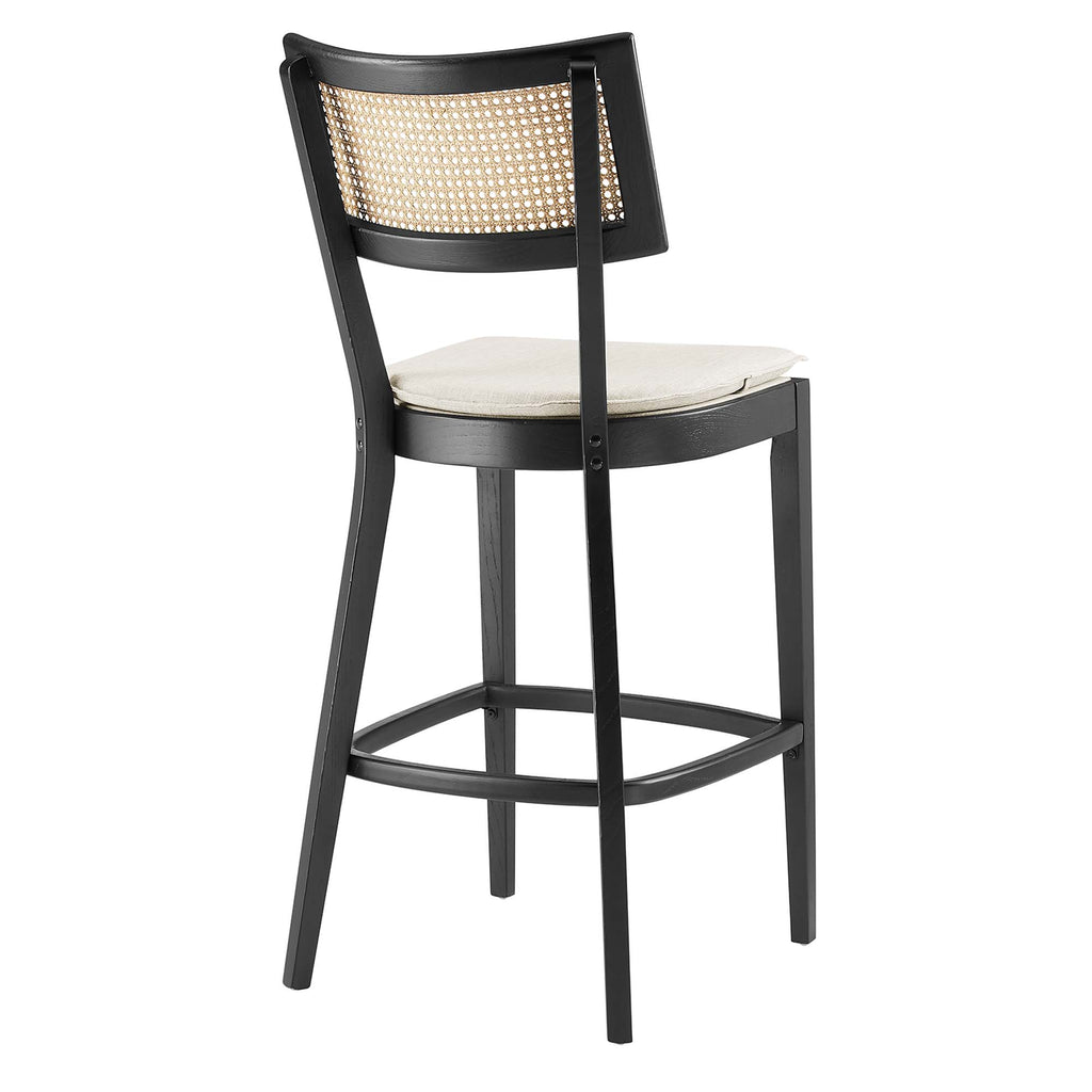 Caledonia Wood Bar Stools Set of 2 - Black Beige