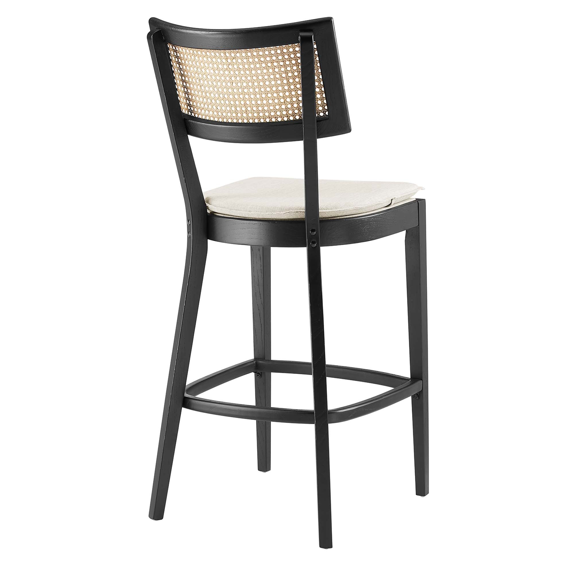 Caledonia Wood Bar Stools Set of 2 - Black Beige