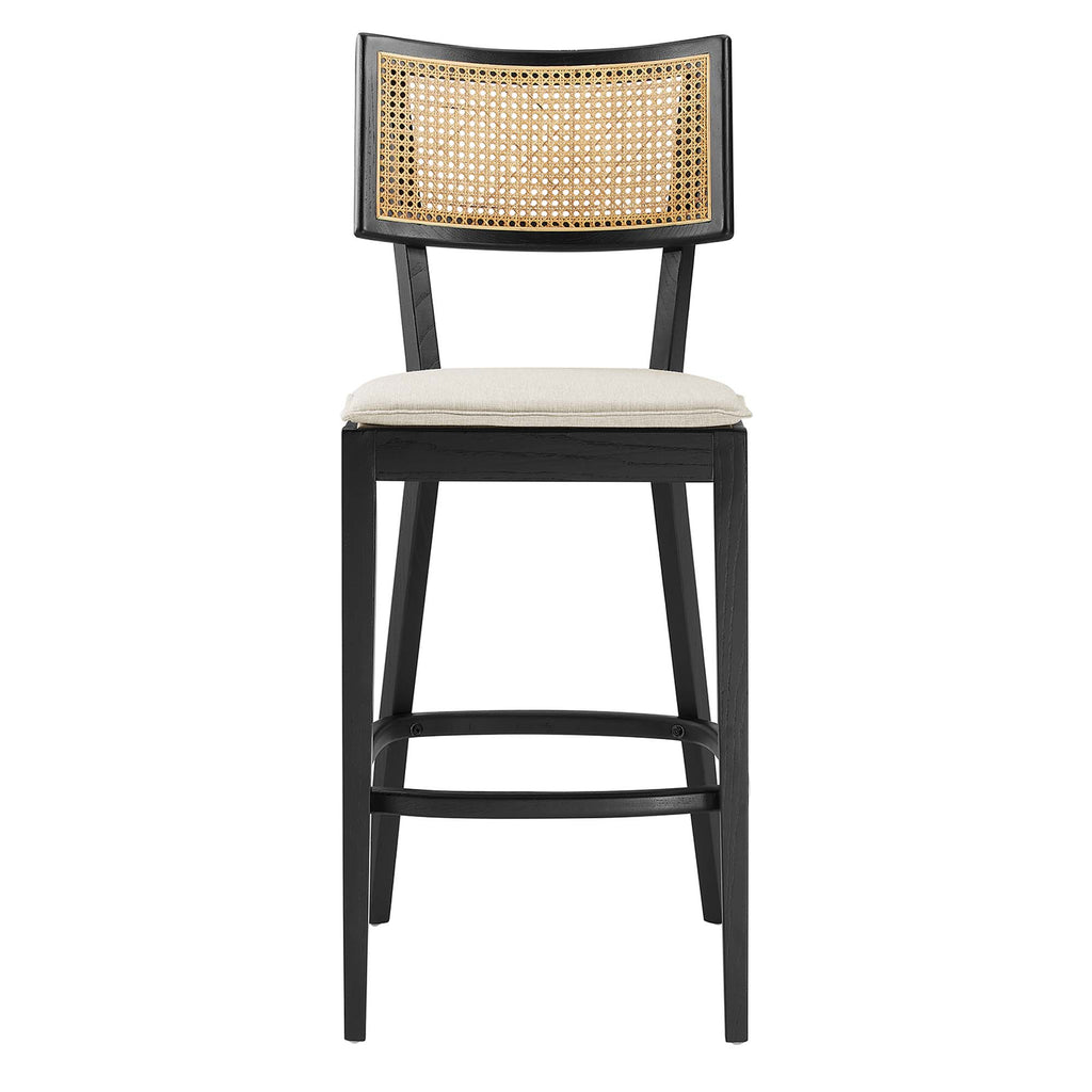Caledonia Wood Bar Stools Set of 2 - Black Beige