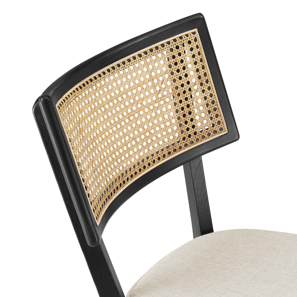 Caledonia Wood Bar Stools Set of 2 - Black Beige