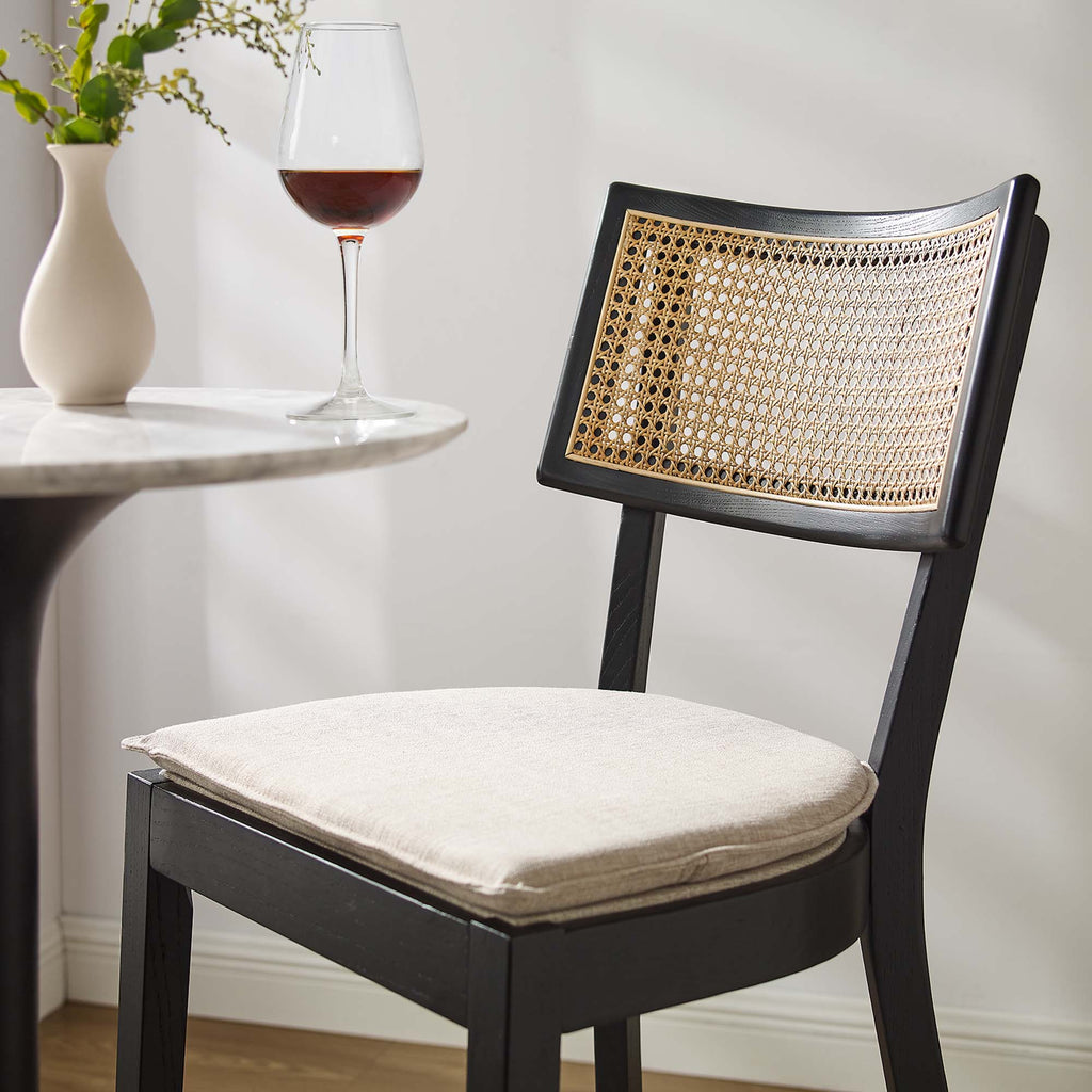 Caledonia Wood Bar Stools Set of 2 - Black Beige