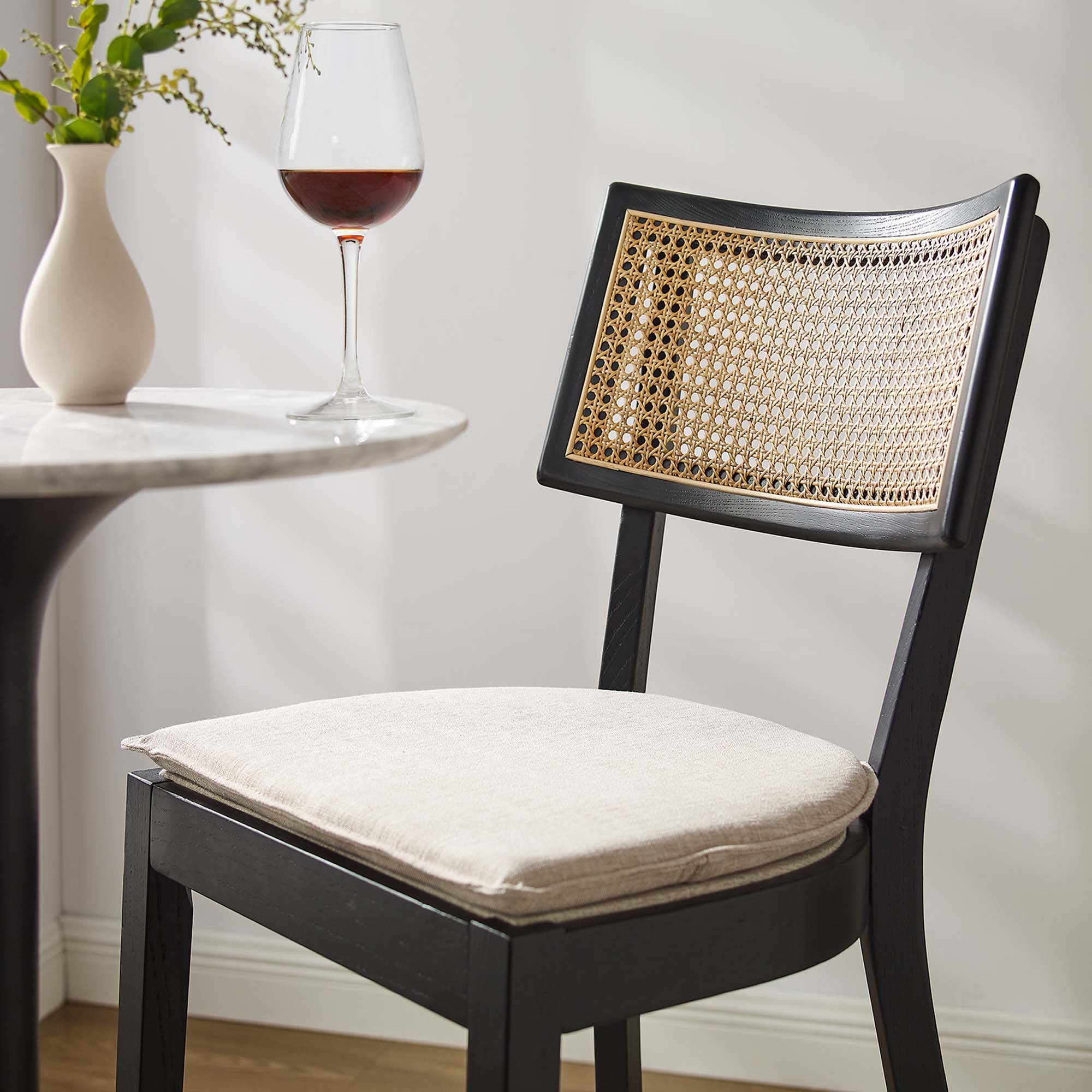 Caledonia Wood Bar Stools Set of 2 - Black Beige