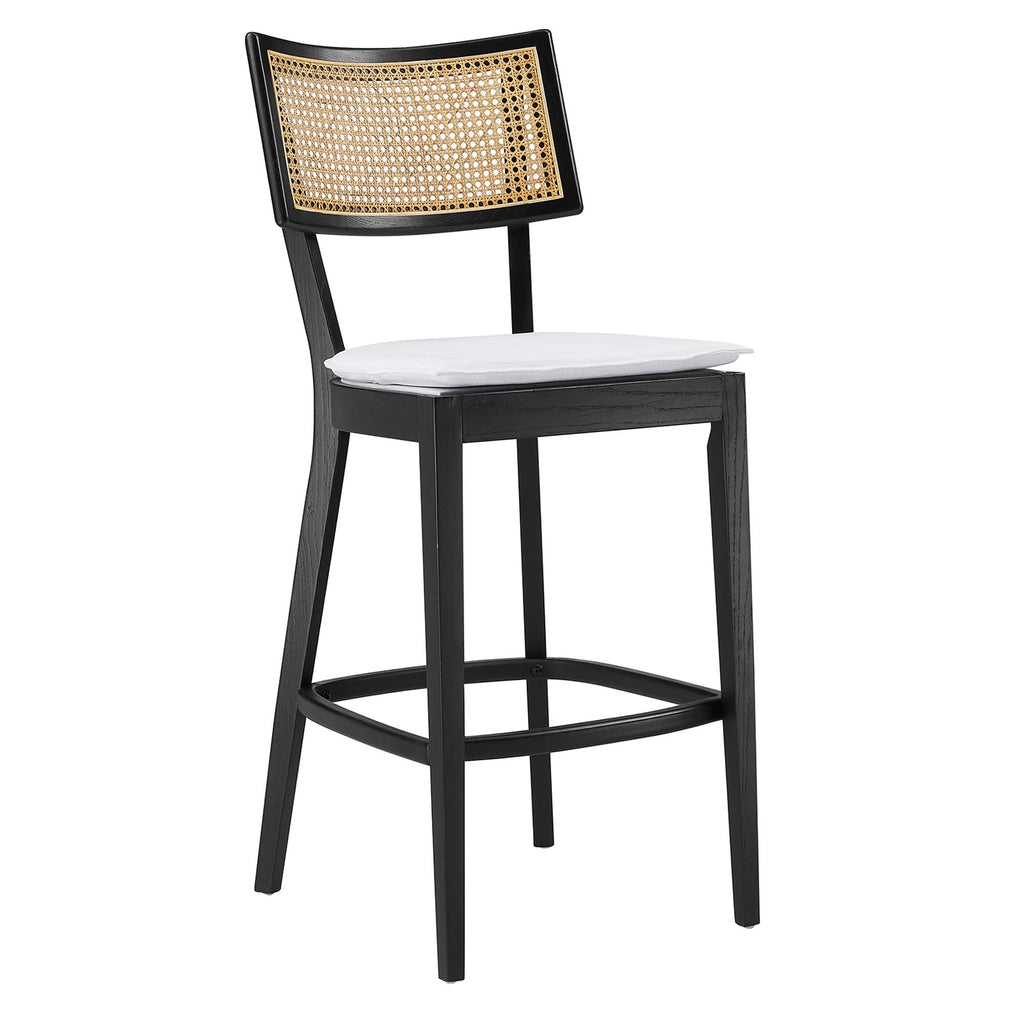 Caledonia Wood Bar Stools Set of 2 - Black White
