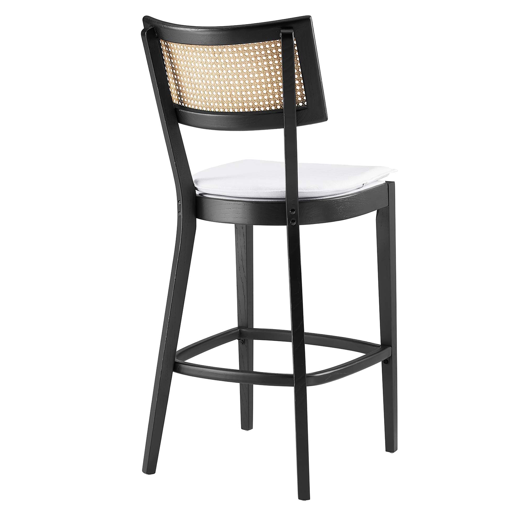Caledonia Wood Bar Stools Set of 2 - Black White