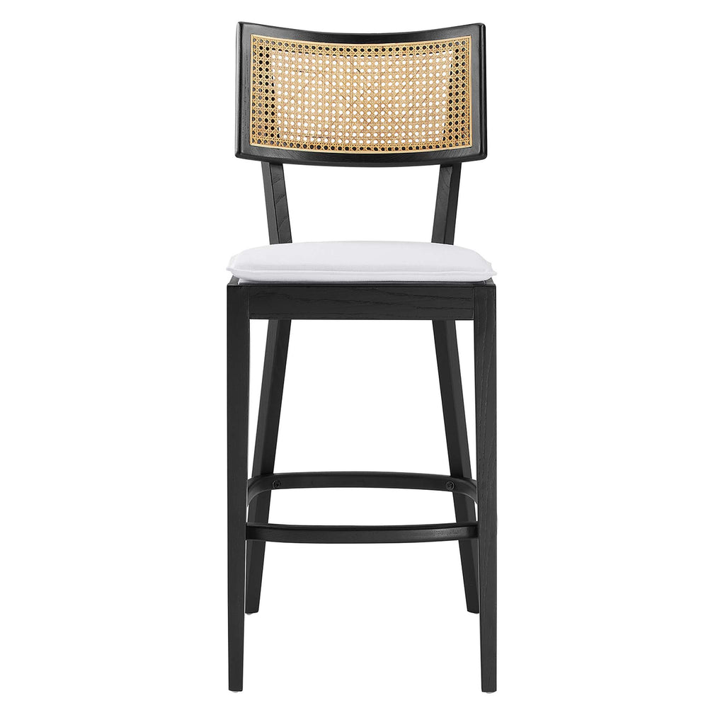 Caledonia Wood Bar Stools Set of 2 - Black White