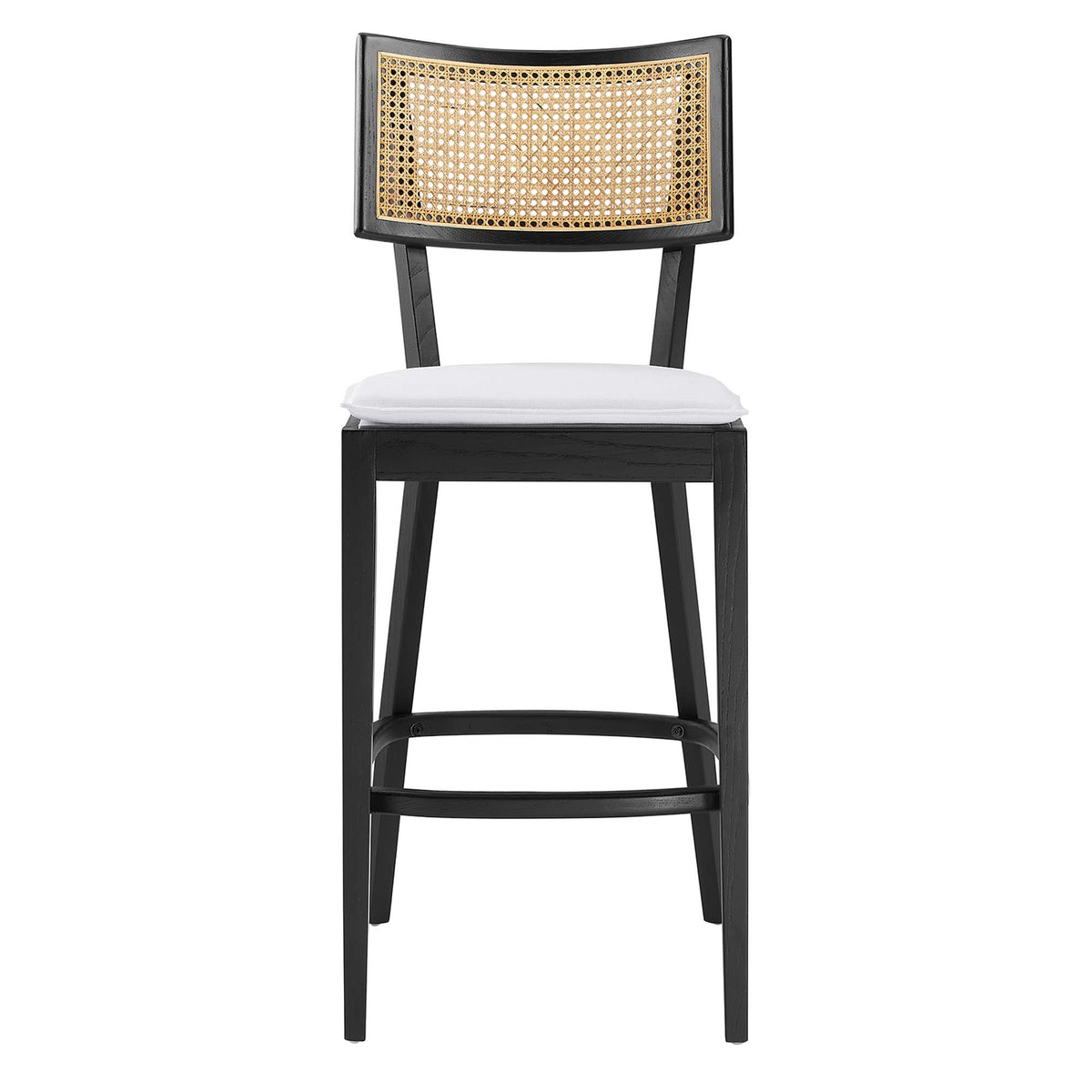 Caledonia Wood Bar Stools Set of 2 - Black White
