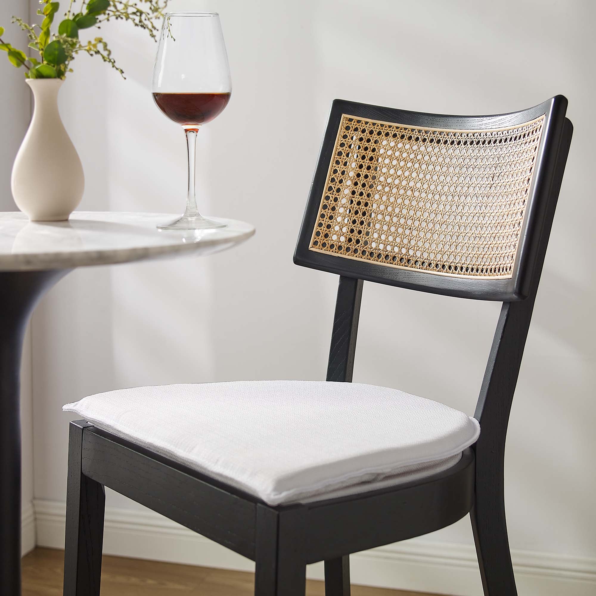 Caledonia Wood Bar Stools Set of 2 - Black White