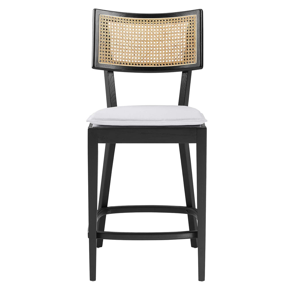 Caledonia Wood Counter Stools Set of 2 - Black White