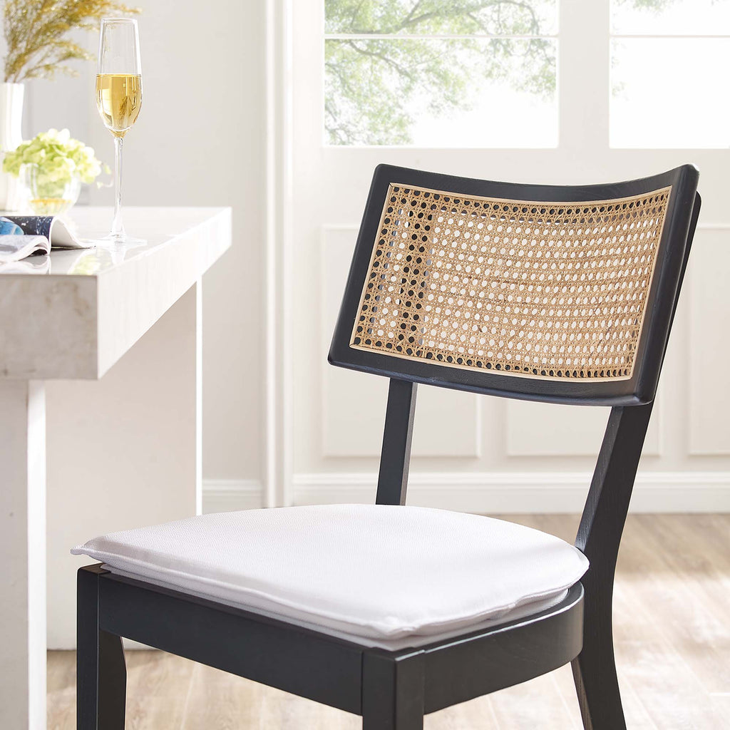 Caledonia Wood Counter Stools Set of 2 - Black White