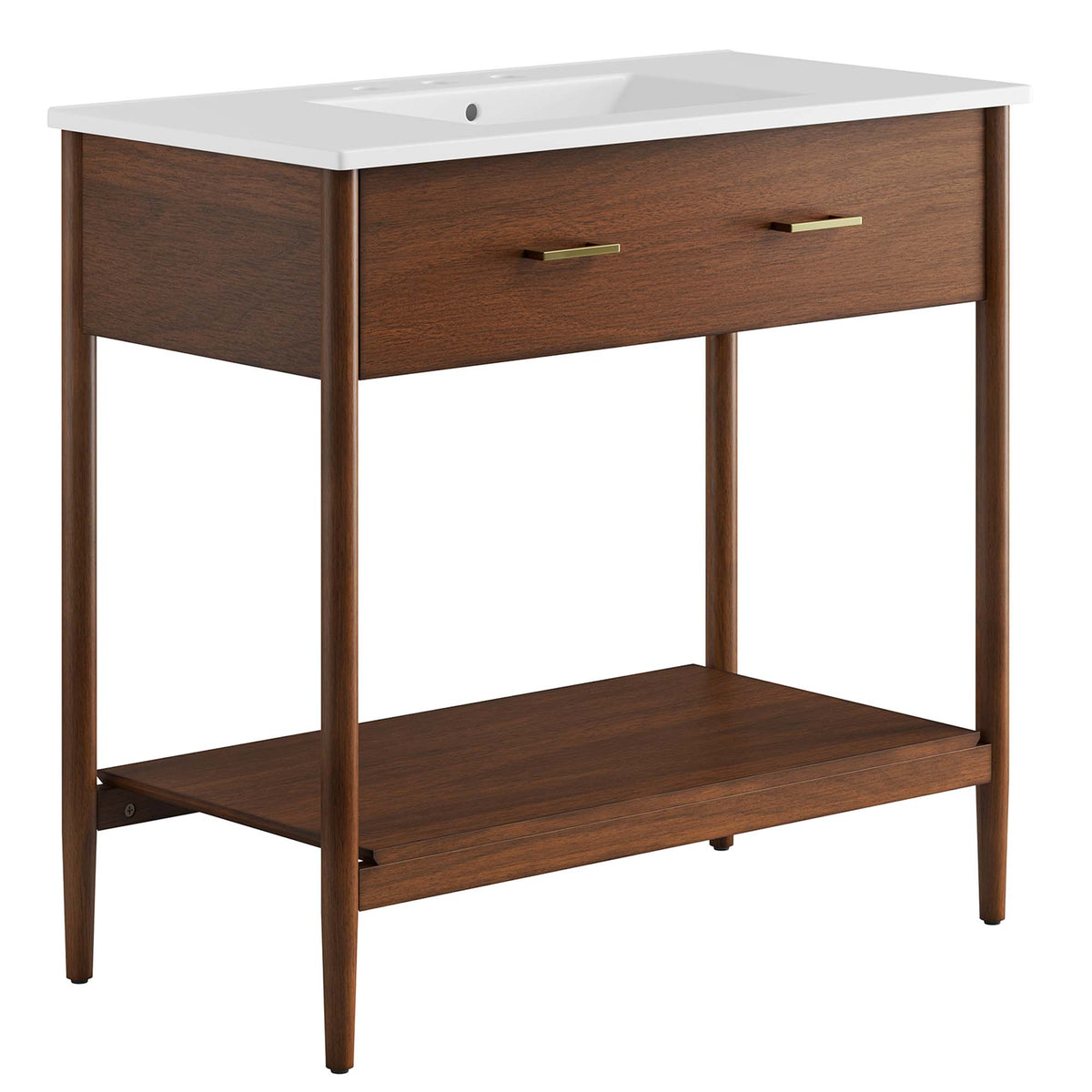 Zaire 36" Bathroom Vanity - Walnut White