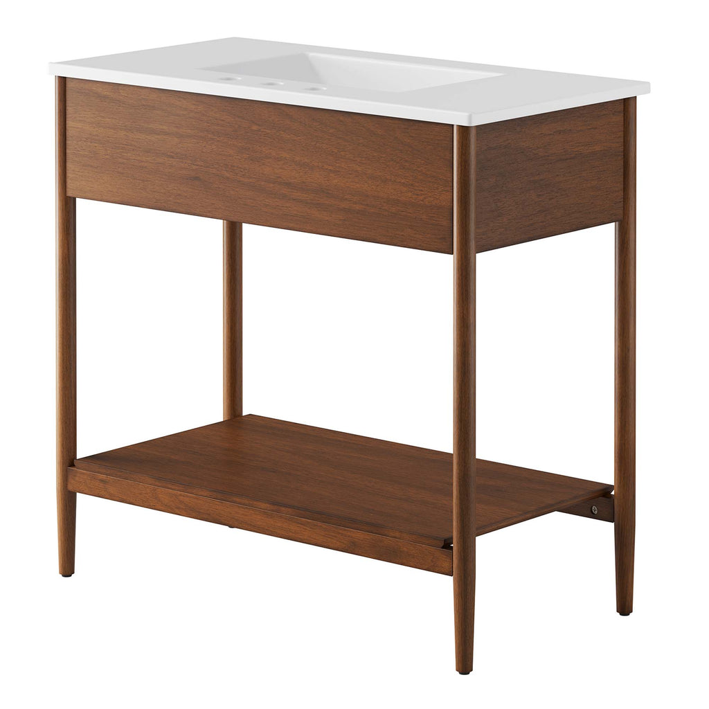 Zaire 36" Bathroom Vanity - Walnut White