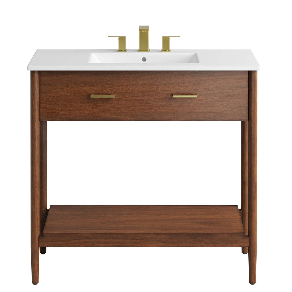 Zaire 36" Bathroom Vanity - Walnut White