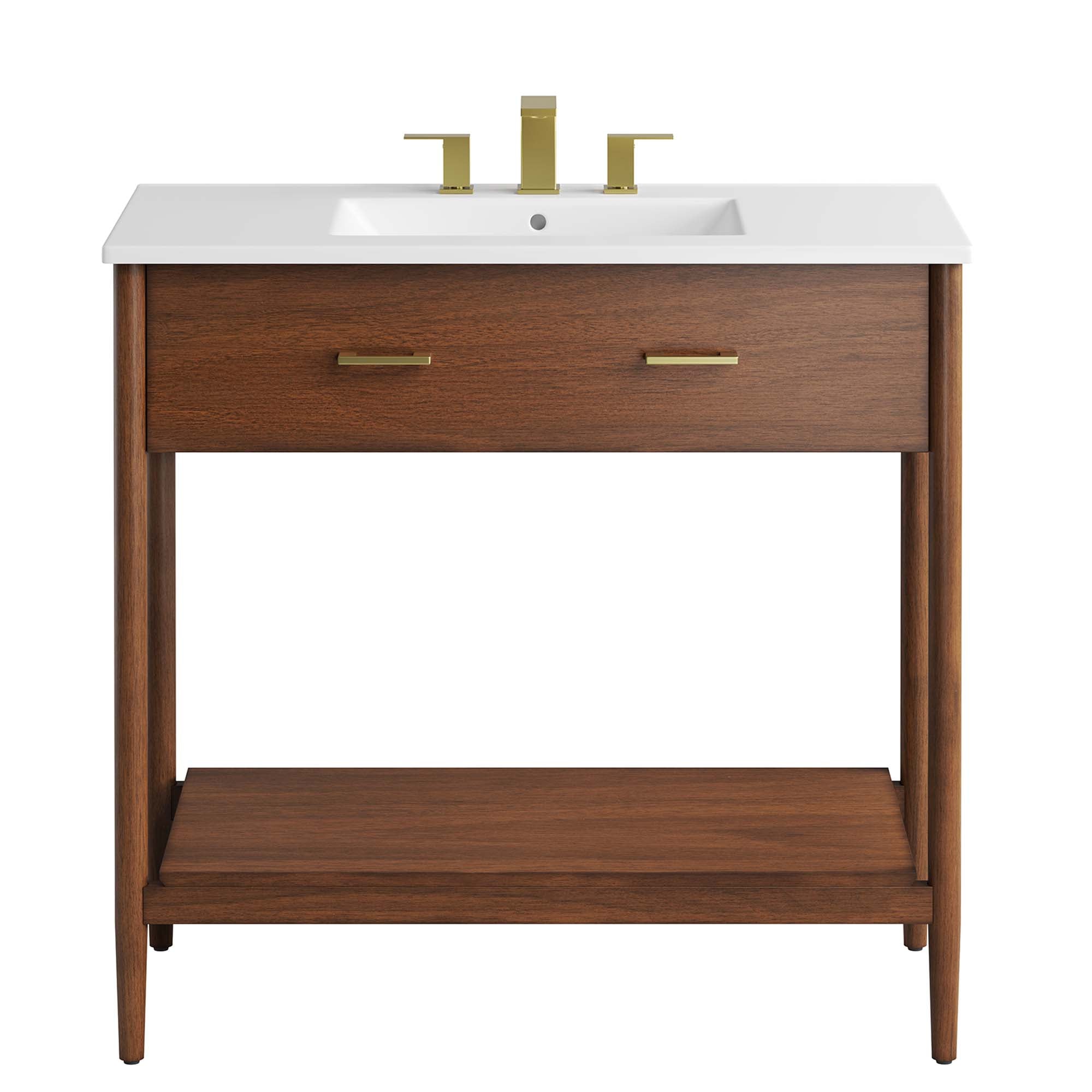 Zaire 36" Bathroom Vanity - Walnut White