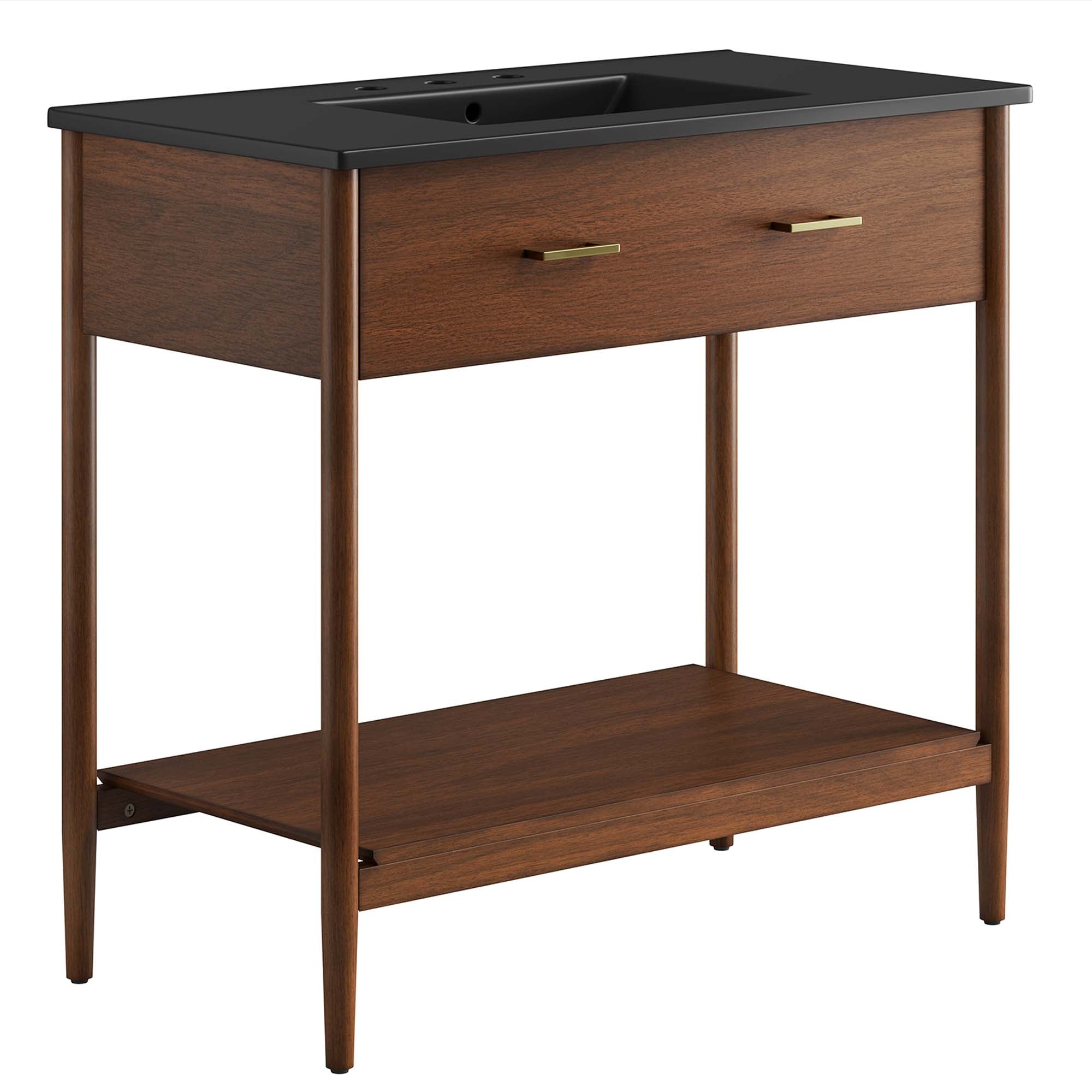 Zaire 36" Bathroom Vanity - Walnut Black