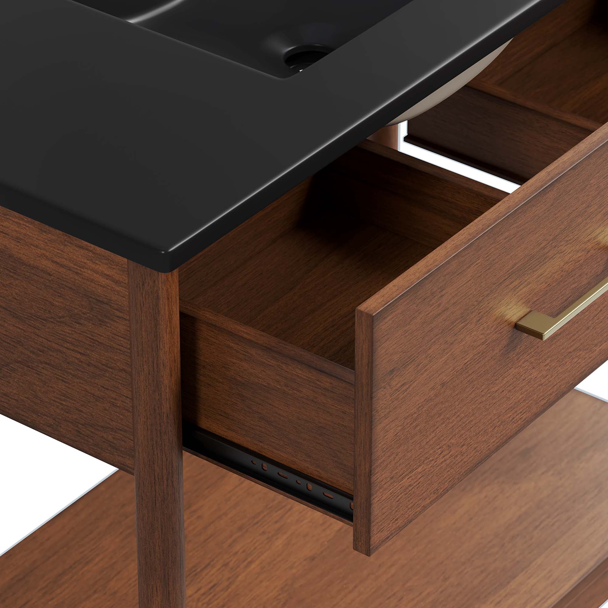Zaire 36" Bathroom Vanity - Walnut Black