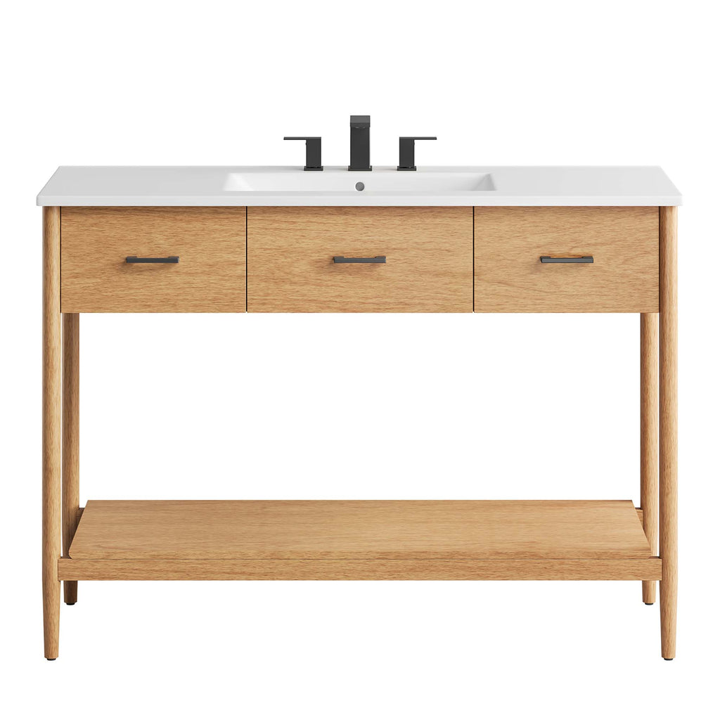 Zaire 48" Single Sink Bathroom Vanity - Natural White