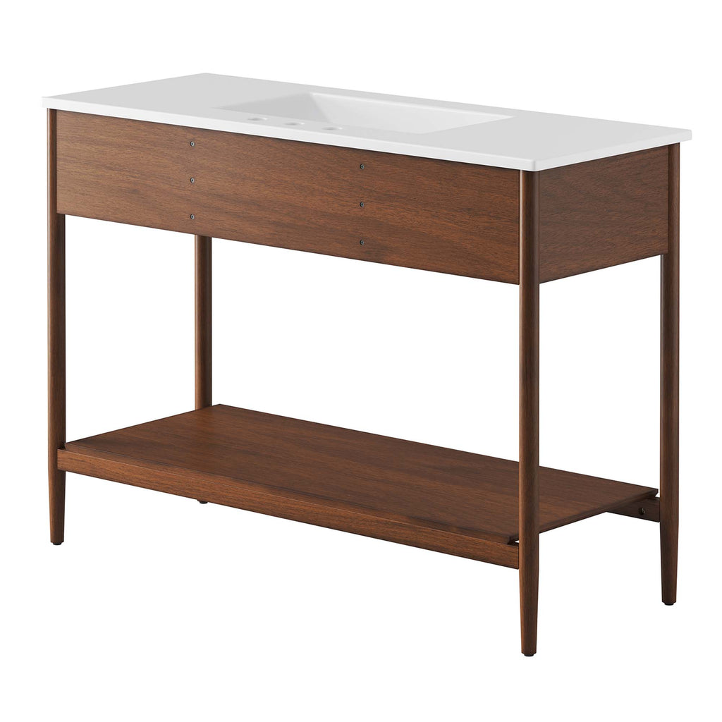 Zaire 48" Single Sink Bathroom Vanity - Walnut White