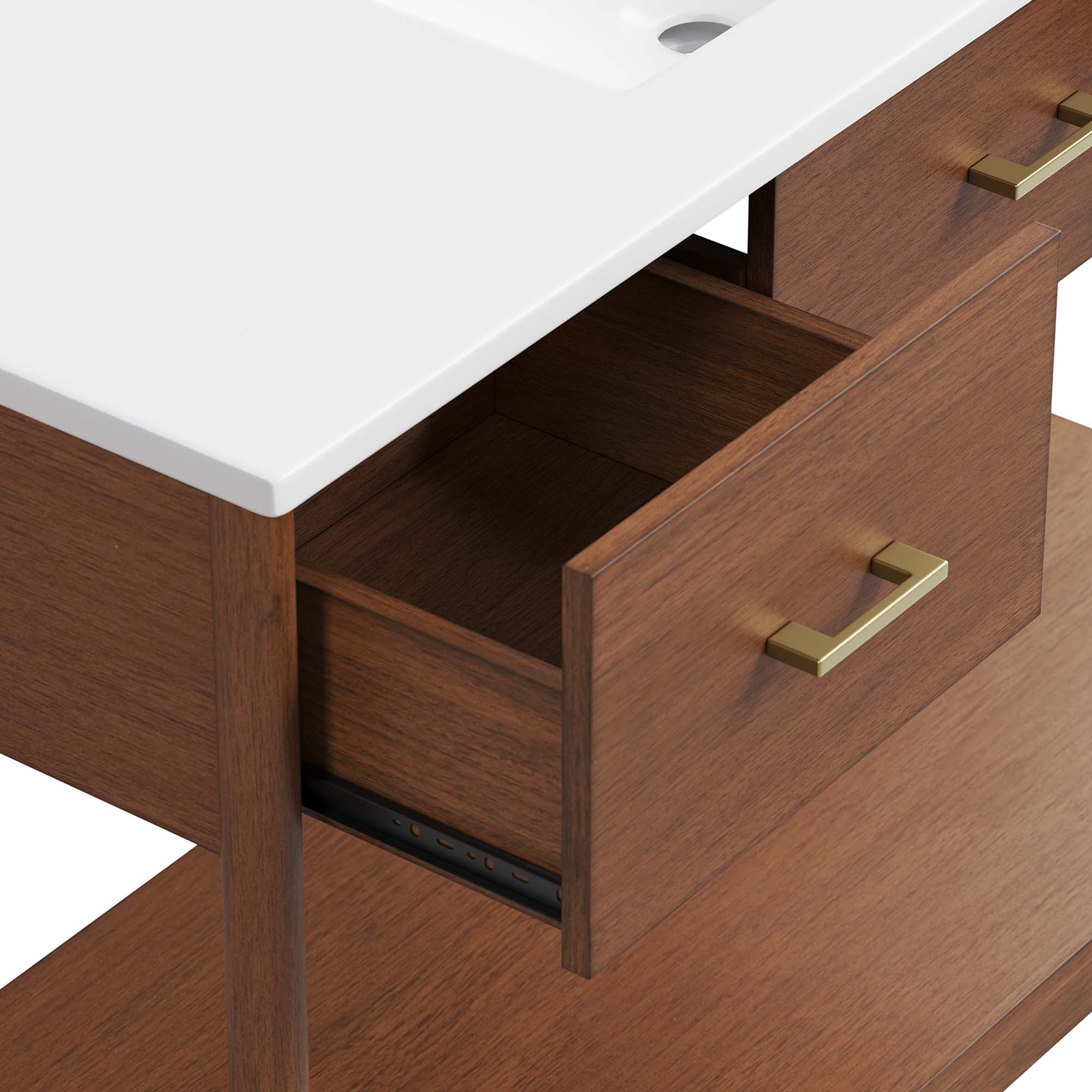 Zaire 48" Single Sink Bathroom Vanity - Walnut White