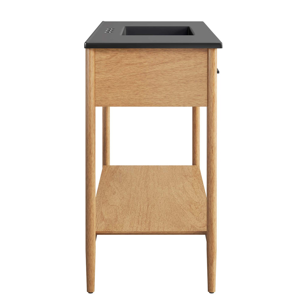Zaire 48" Single Sink Bathroom Vanity - Natural Black