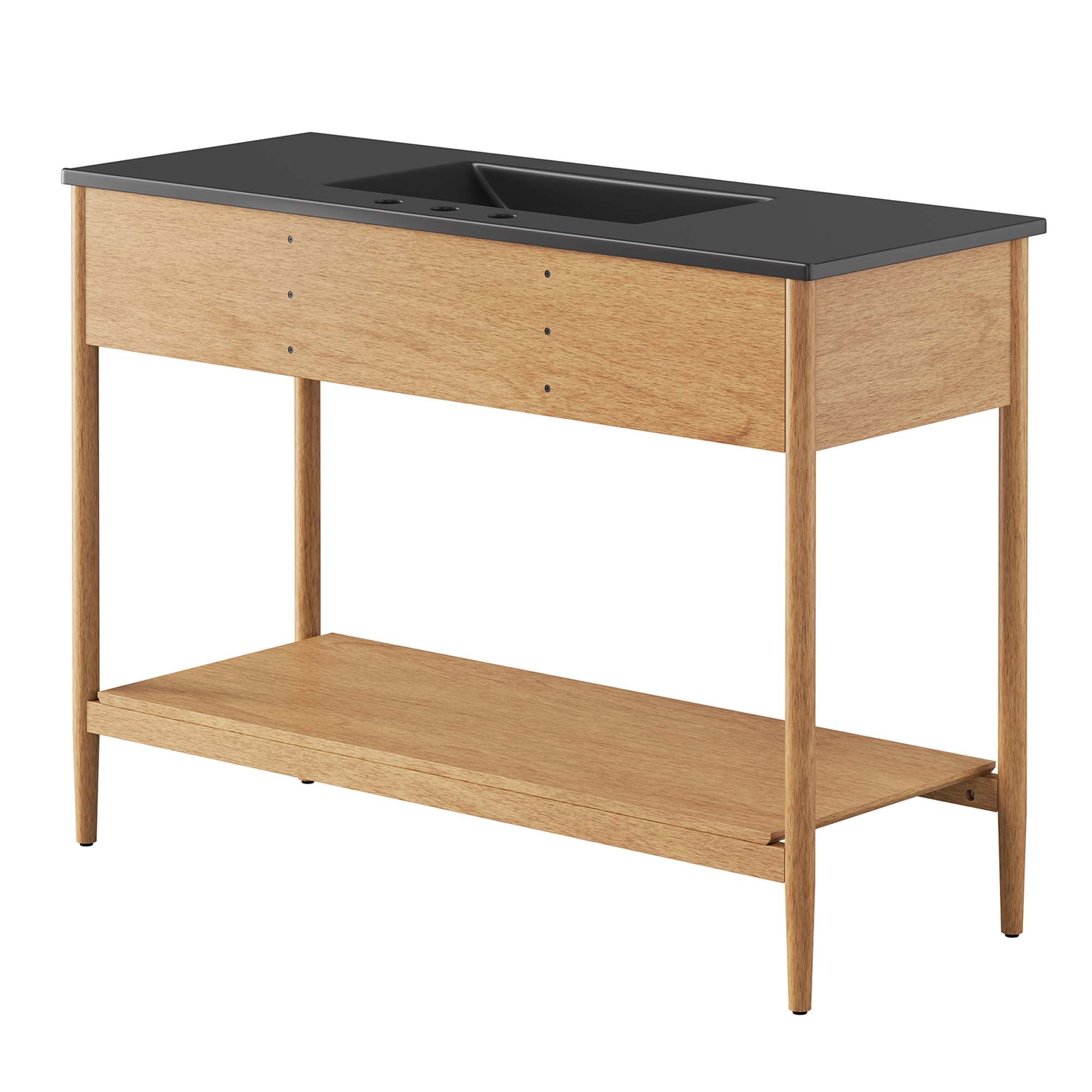 Zaire 48" Single Sink Bathroom Vanity - Natural Black